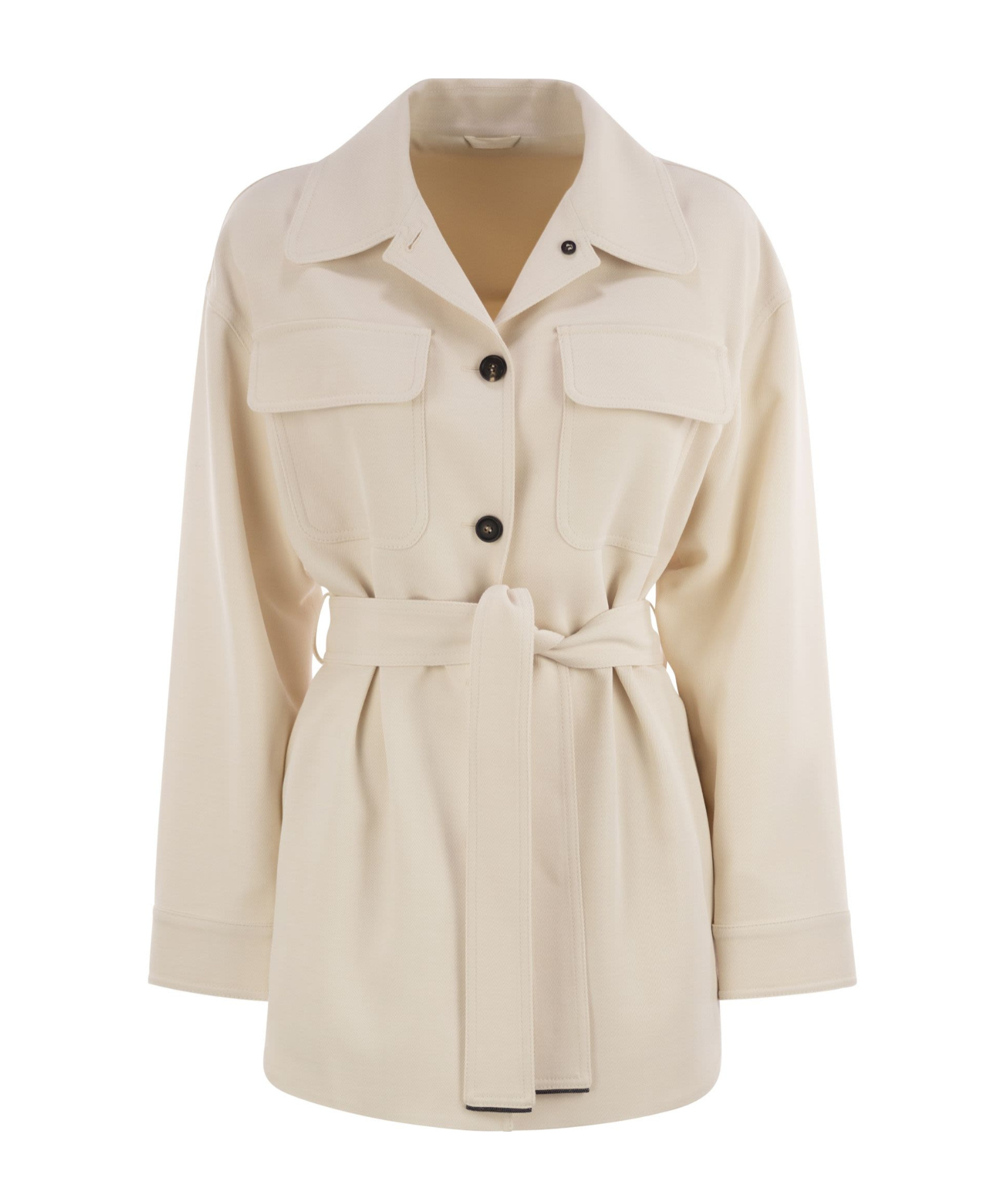Brunello Cucinelli Women Viscose And Wool Safari Jacket