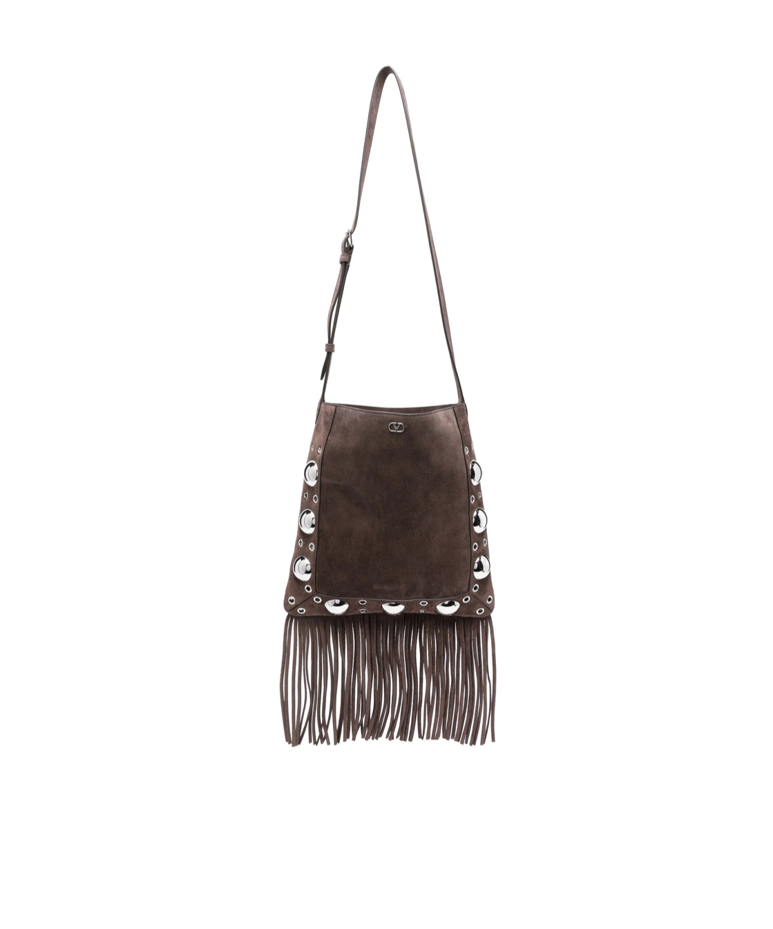 Valentino Fringe-detailed Cross Body Bag In Black