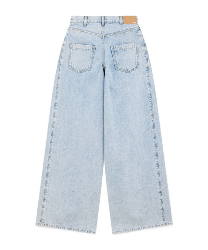 We11 Done Oversized Low-rise Denim Pants In Blue