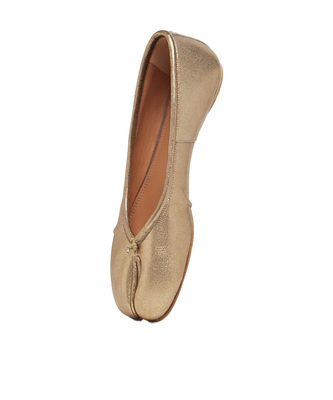 Maison Margiela Tabi Cut Ballerinas In Gold