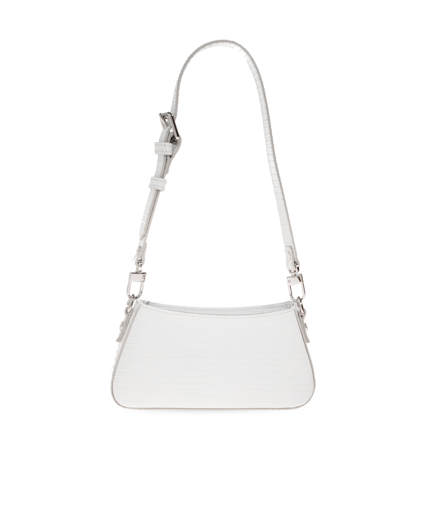 Vivienne Westwood Tasha Crocodile-effect Leather Shoulder Bag In White
