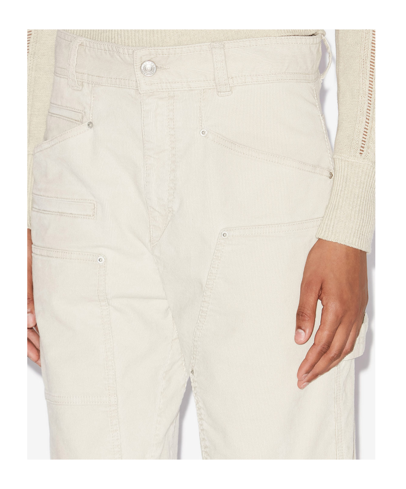 Isabel Marant Étoile Lois Low-rise Casual Pants In White