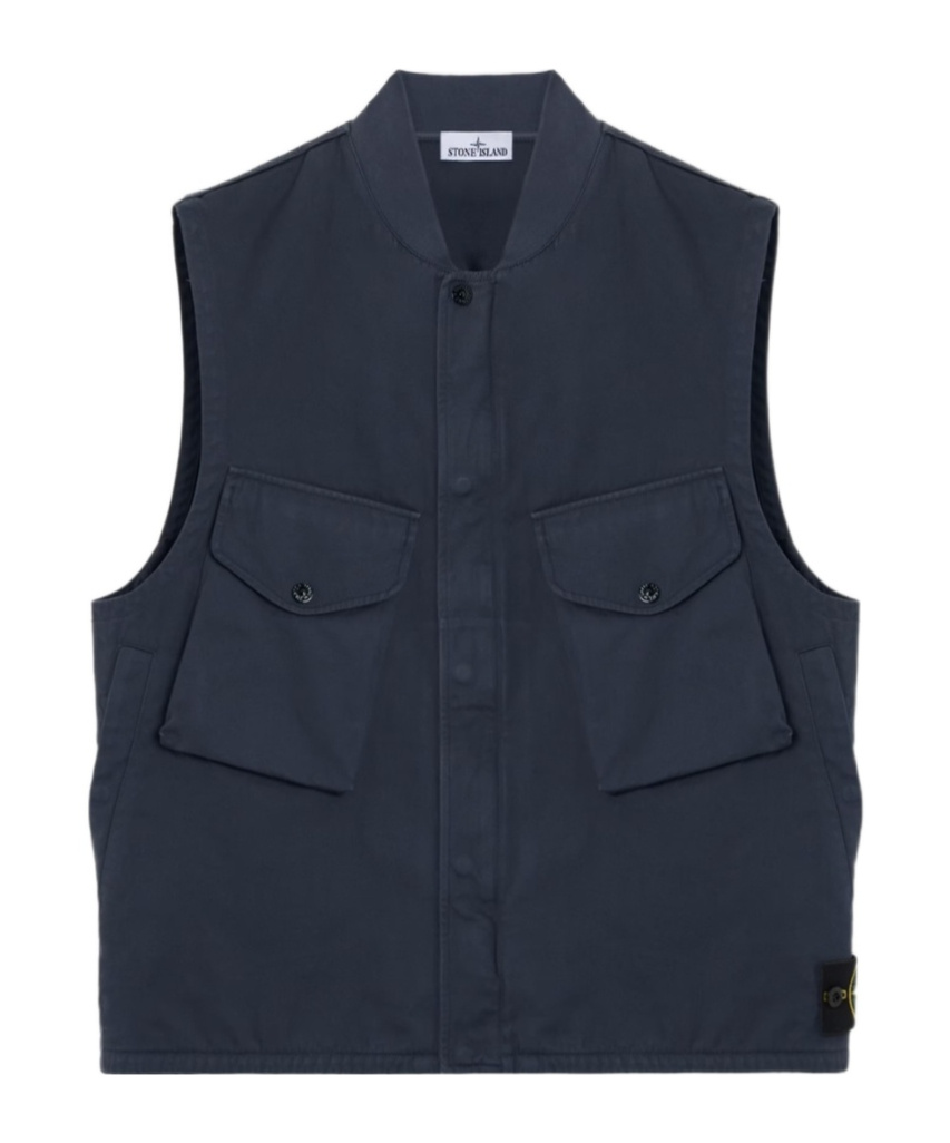 Stone Island Utility Vest With Anti-drop In Navy