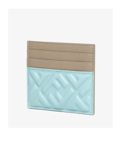 Fendi Baguette Card Holder In Blue
