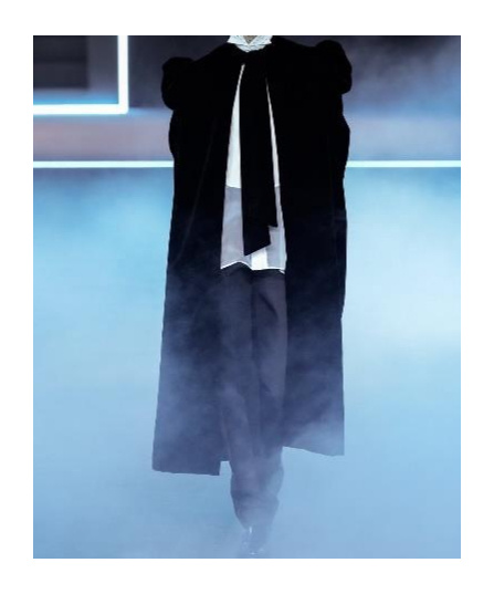 Dior Cape In Velours In Black