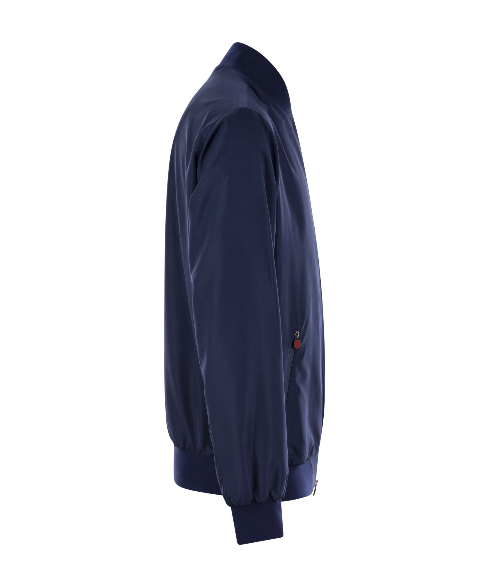 Kiton Polyester Jacket In Black