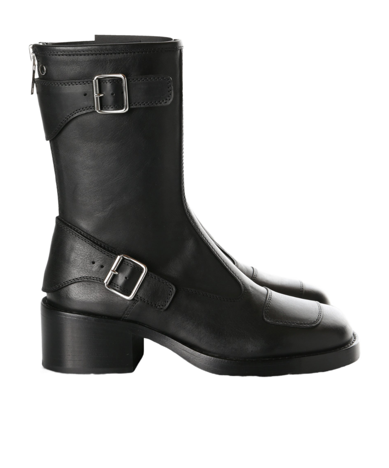 Ann Demeulemeester Balo High Biker Boots In Black