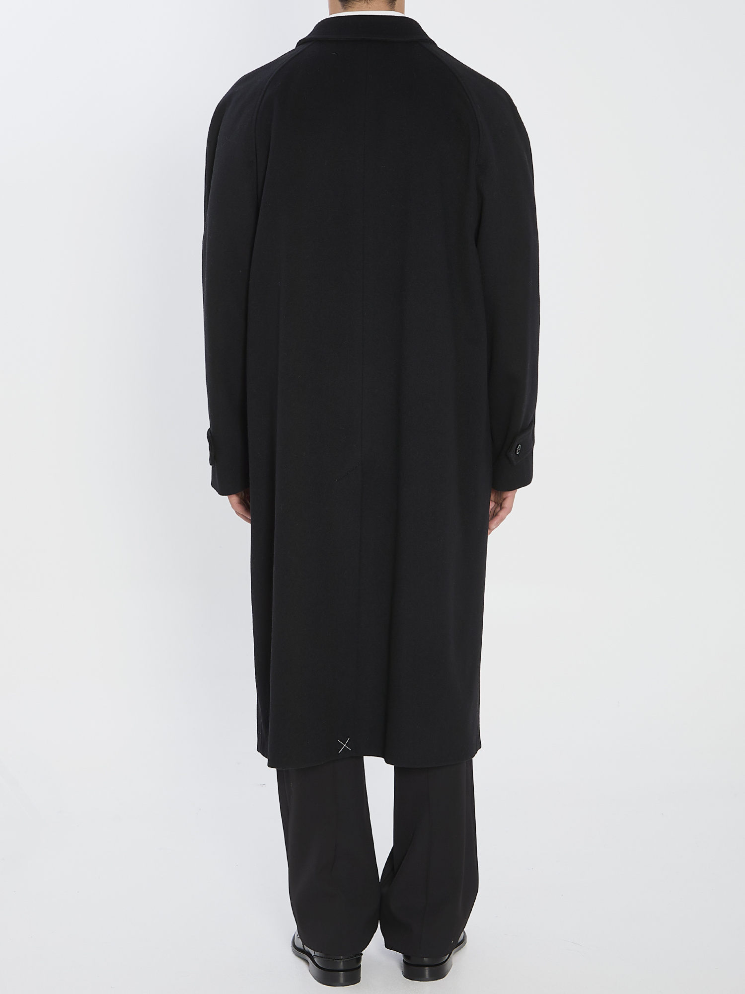 Celine Mac Coat In Wool Cloth In Black