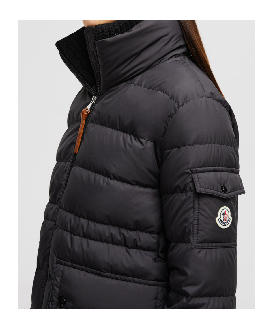 Moncler Baux Short Down Jacket In Black