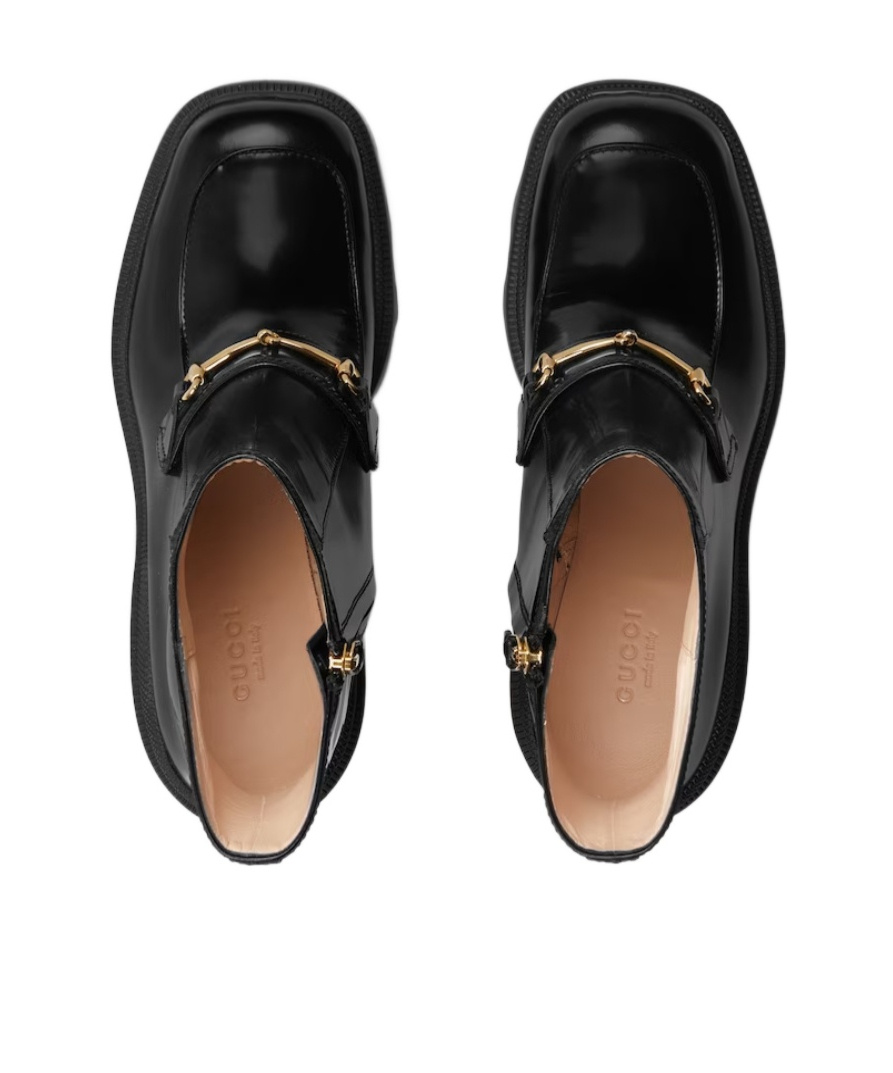 Gucci Damenstiefelette Mit Horsebit In Black