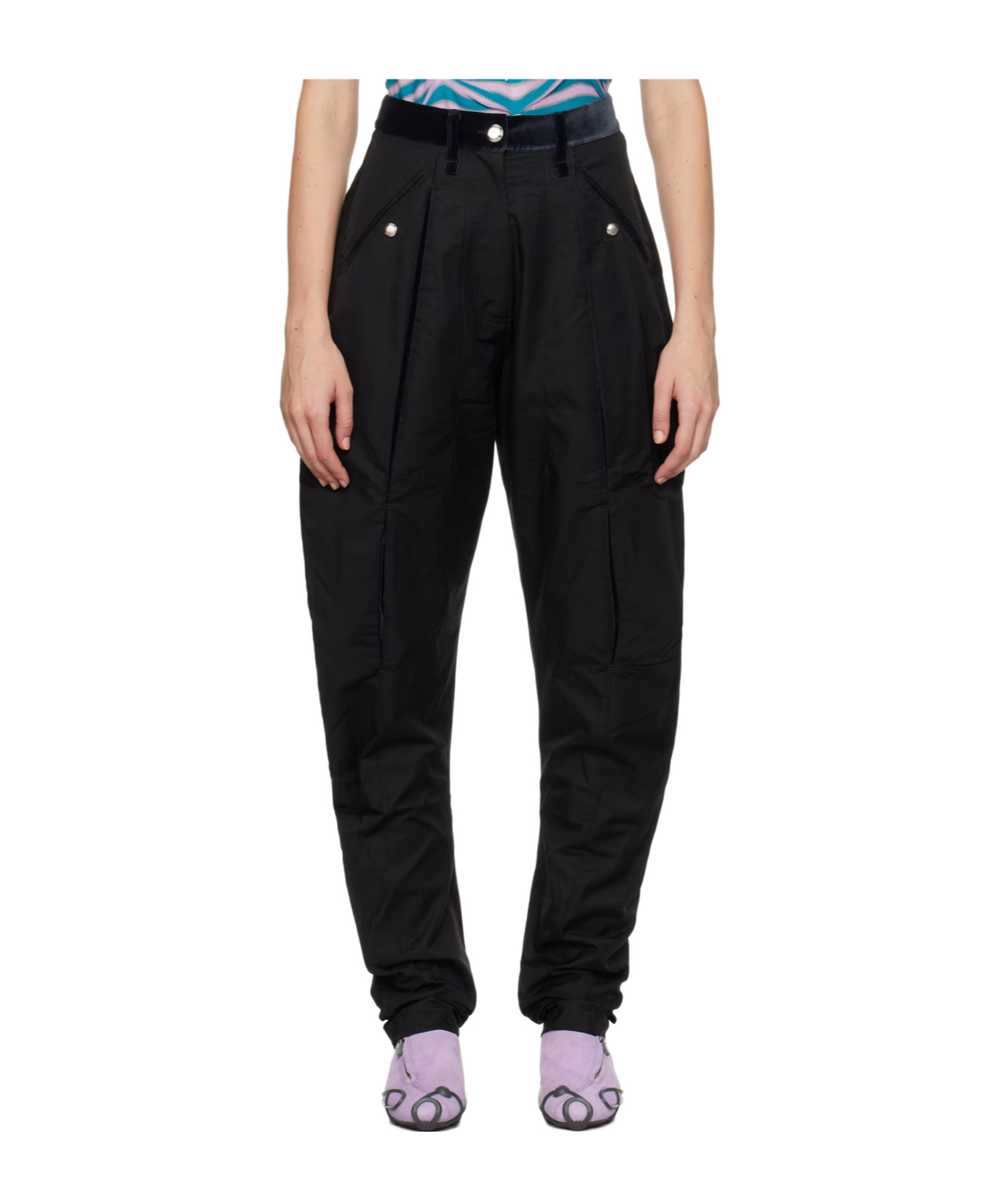 Kiko Kostadinov Belt Loop Casual Pants In Black