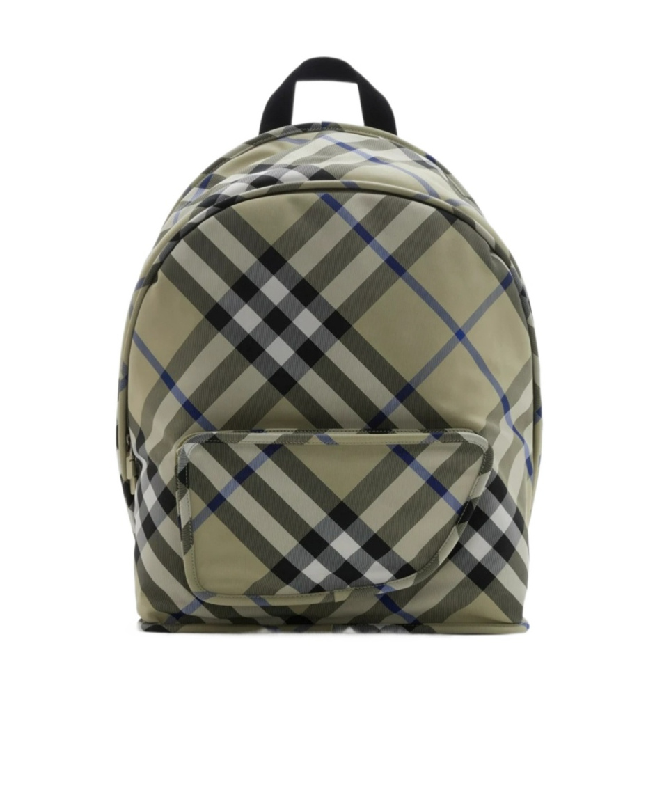Burberry Check-print Backpack In Black