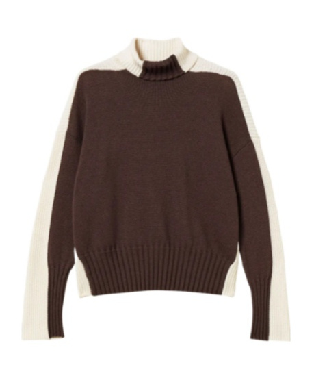 Twinset Relaxed Fit Color-block Sweater In Black
