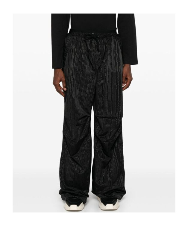 Marine Serre Wide-leg Casual Pants In Black