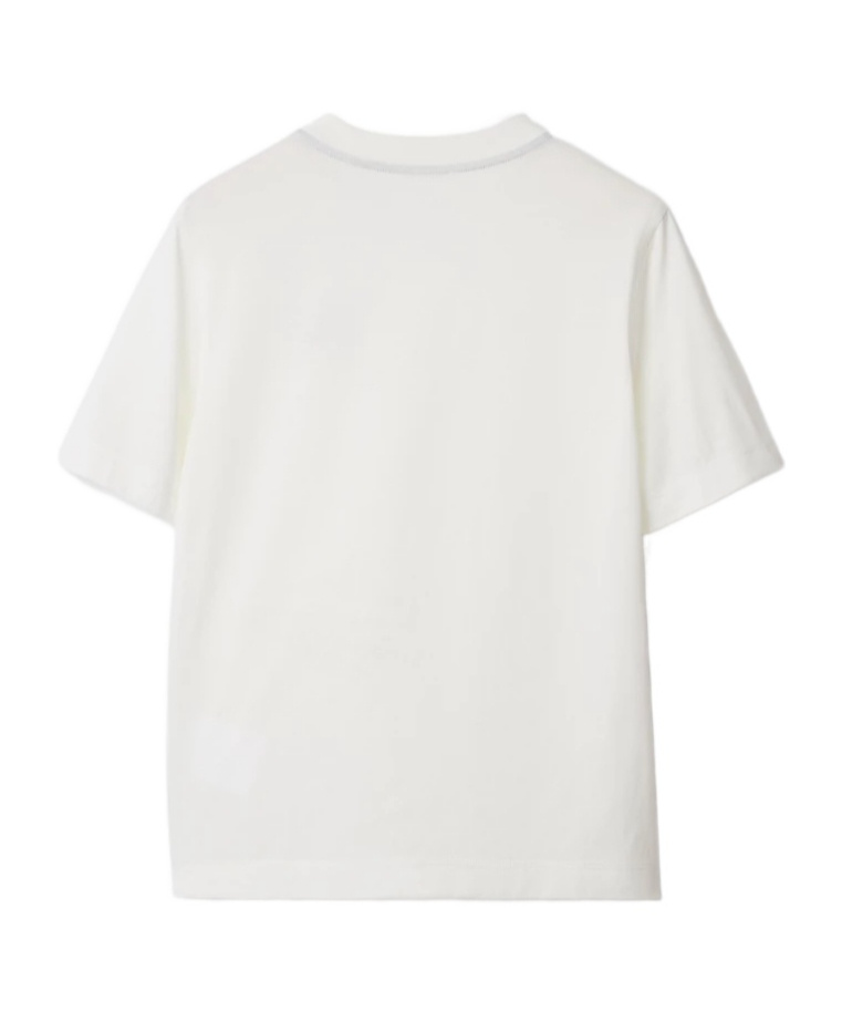 Burberry Ekd Embroidery Cotton T-shirt In White
