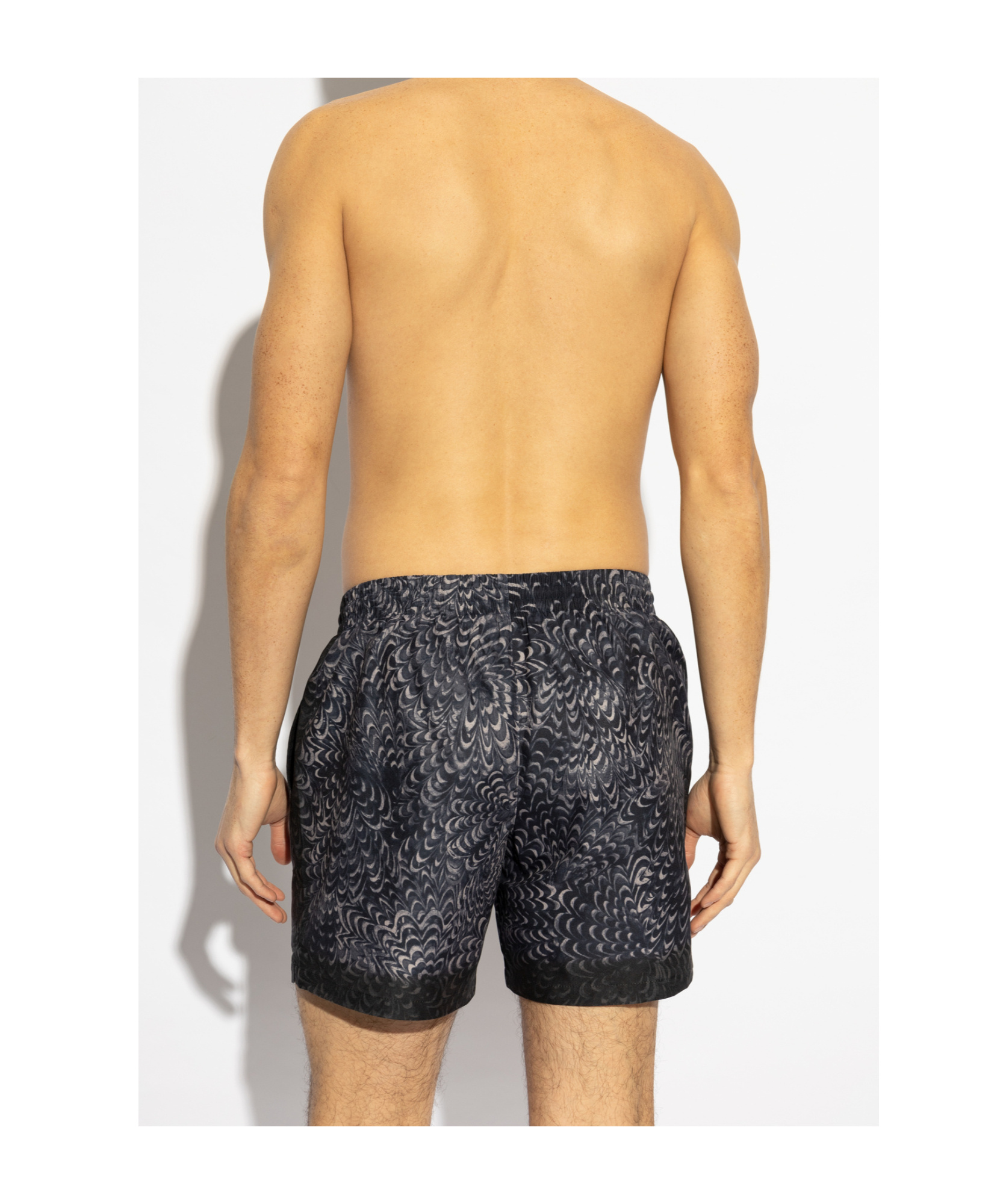 Dries Van Noten Elastic Waist Swimming Trunks In Black