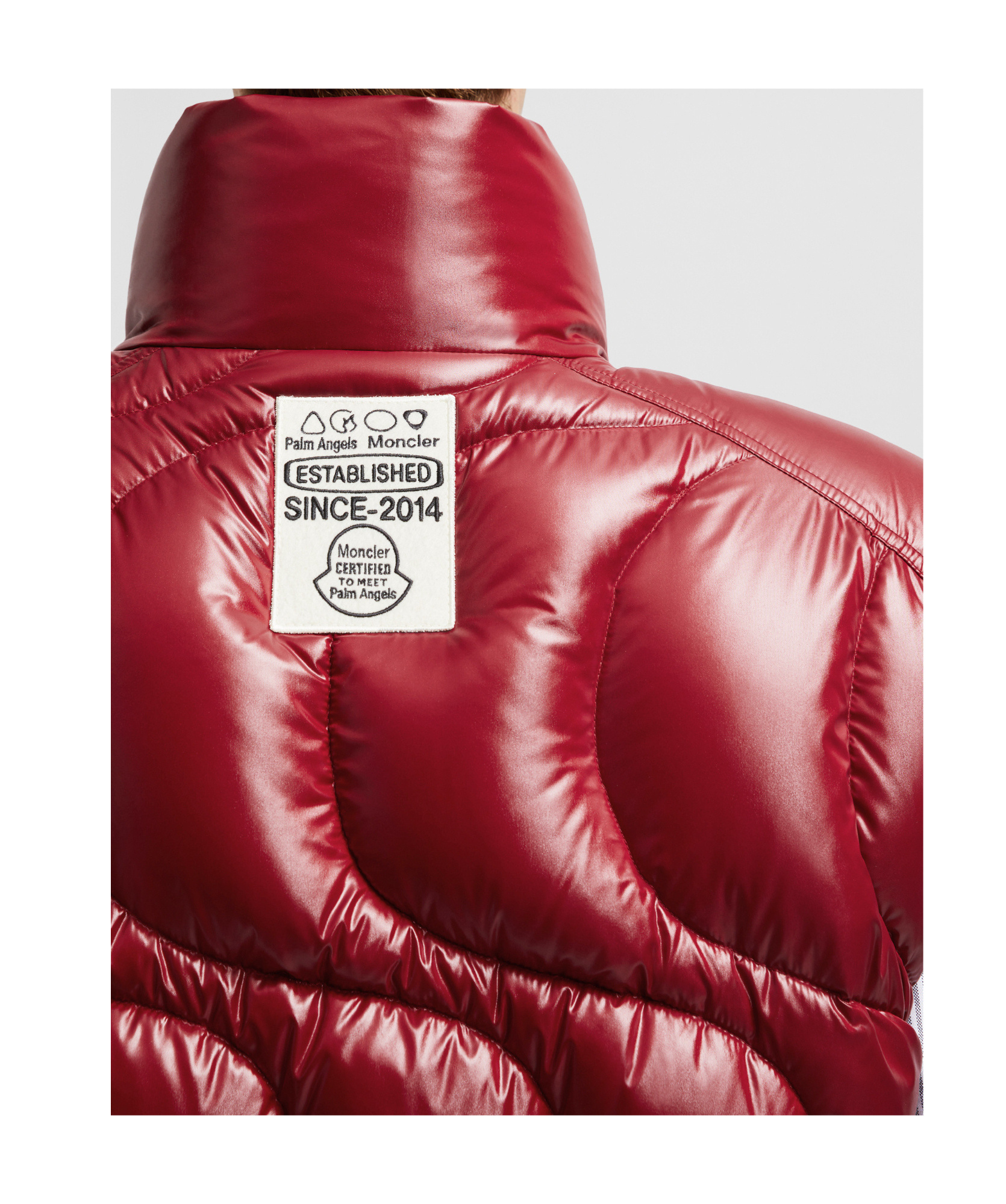 Moncler X Palm Angels Gwenyth Down Vest Red In Red