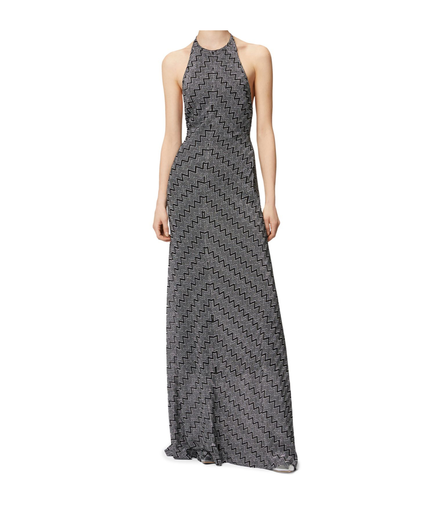 Shop Missoni Halter Neck Dress In Black