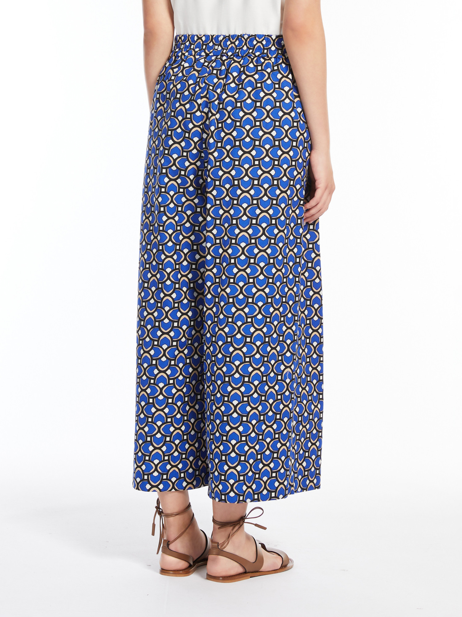 Weekend Max Mara All-over Patterned Wide Leg Pants In Multicolor