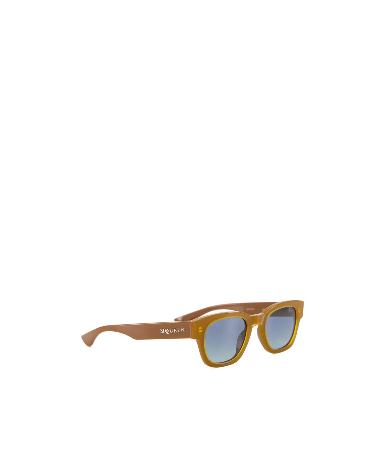 Alexander Mcqueen Square-frame Sunglasses In Gold