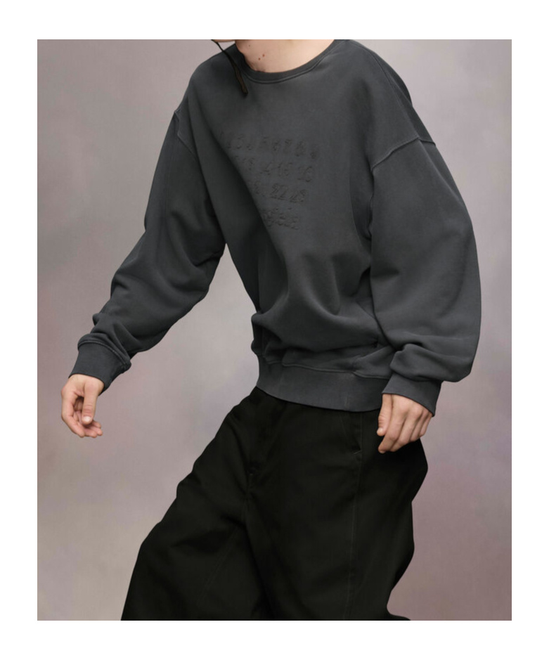 Maison Margiela Numbers Motif Sweater In Black