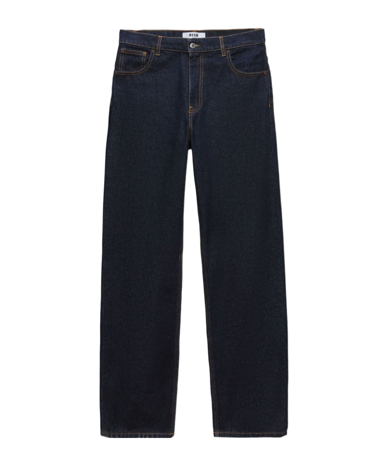Msgm Logo-patch Cotton Jeans In Black
