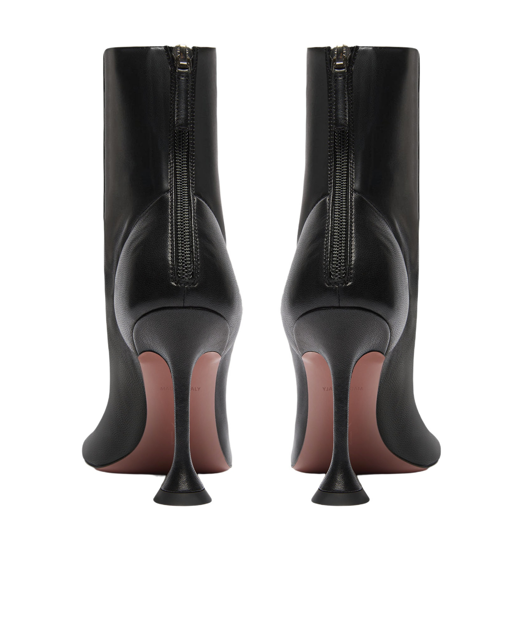 Amina Muaddi Zippered Ankle Boots In Black