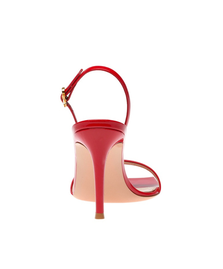 Gianvito Rossi Square Toe High-heeled Sandals In Red