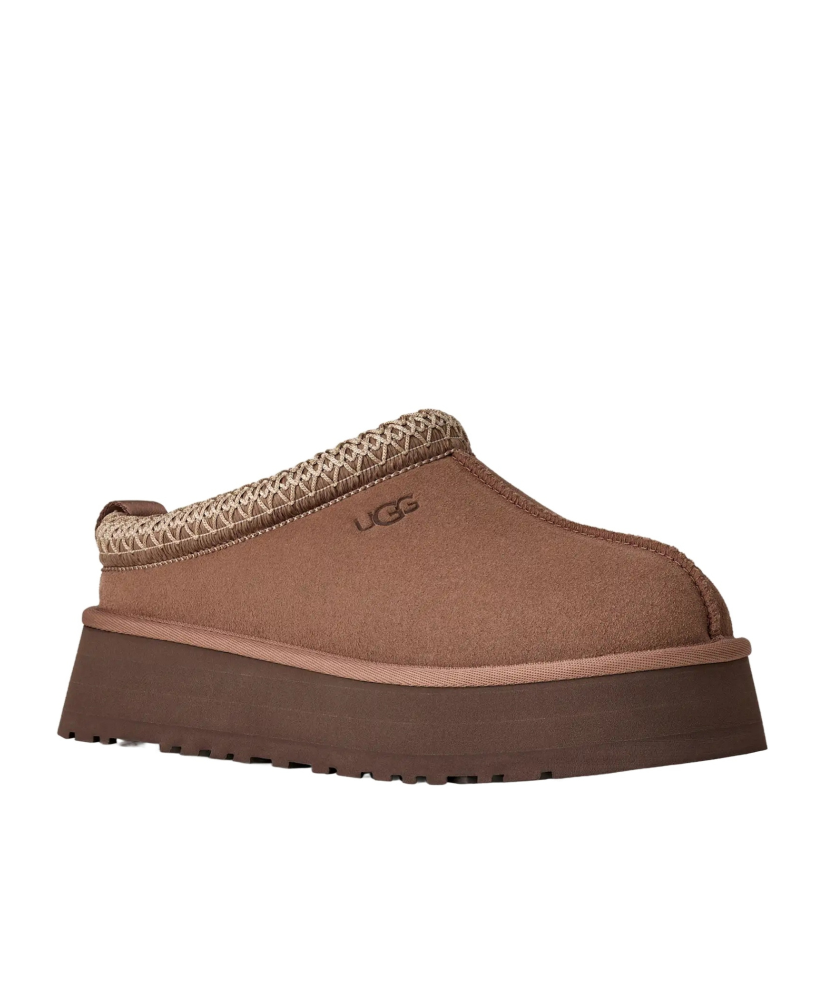 Ugg Tazz Braided-trim Slippers In Brown
