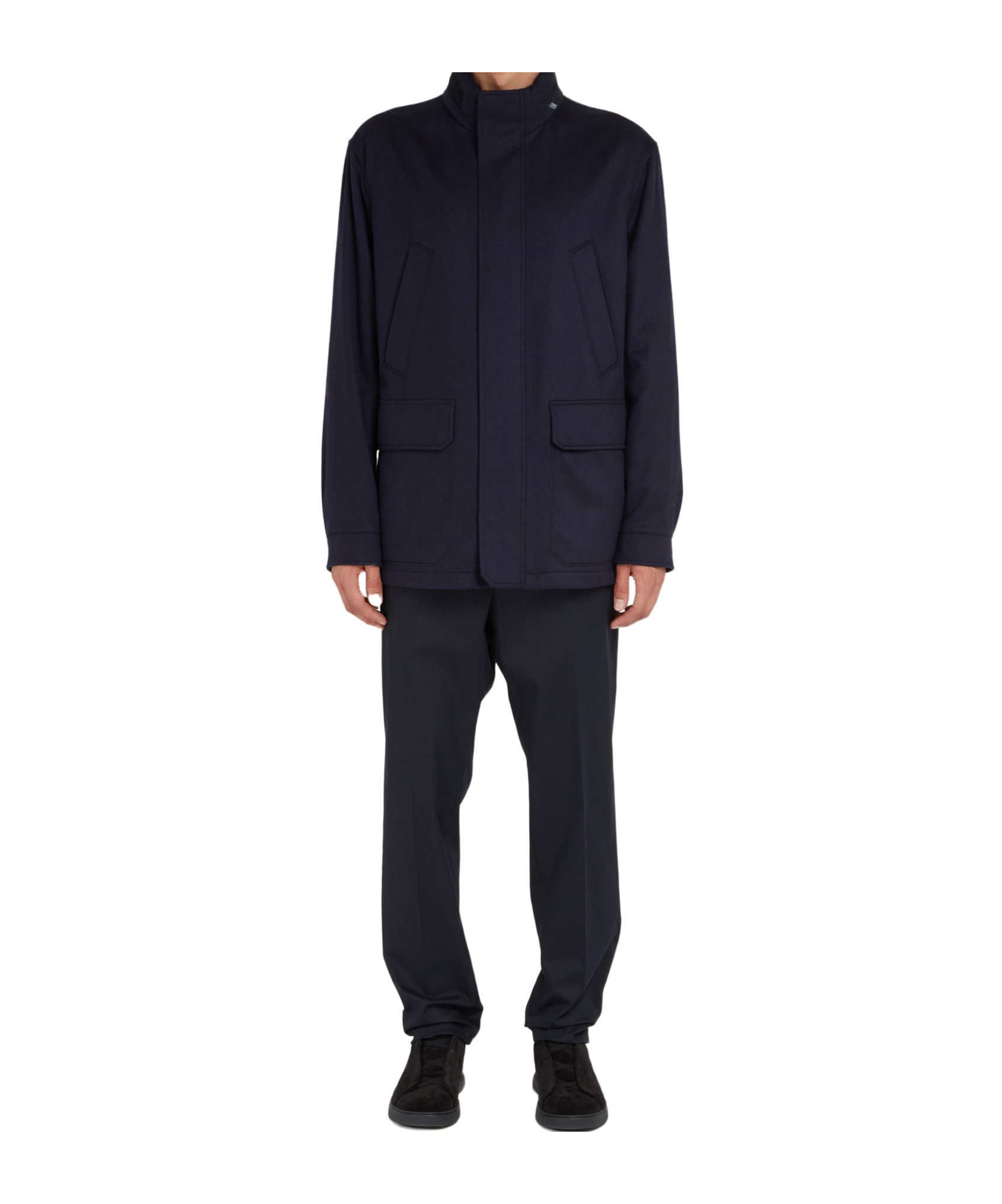 ZEGNA ZEGNA FUNNEL NECK ELEMENTS JACKET