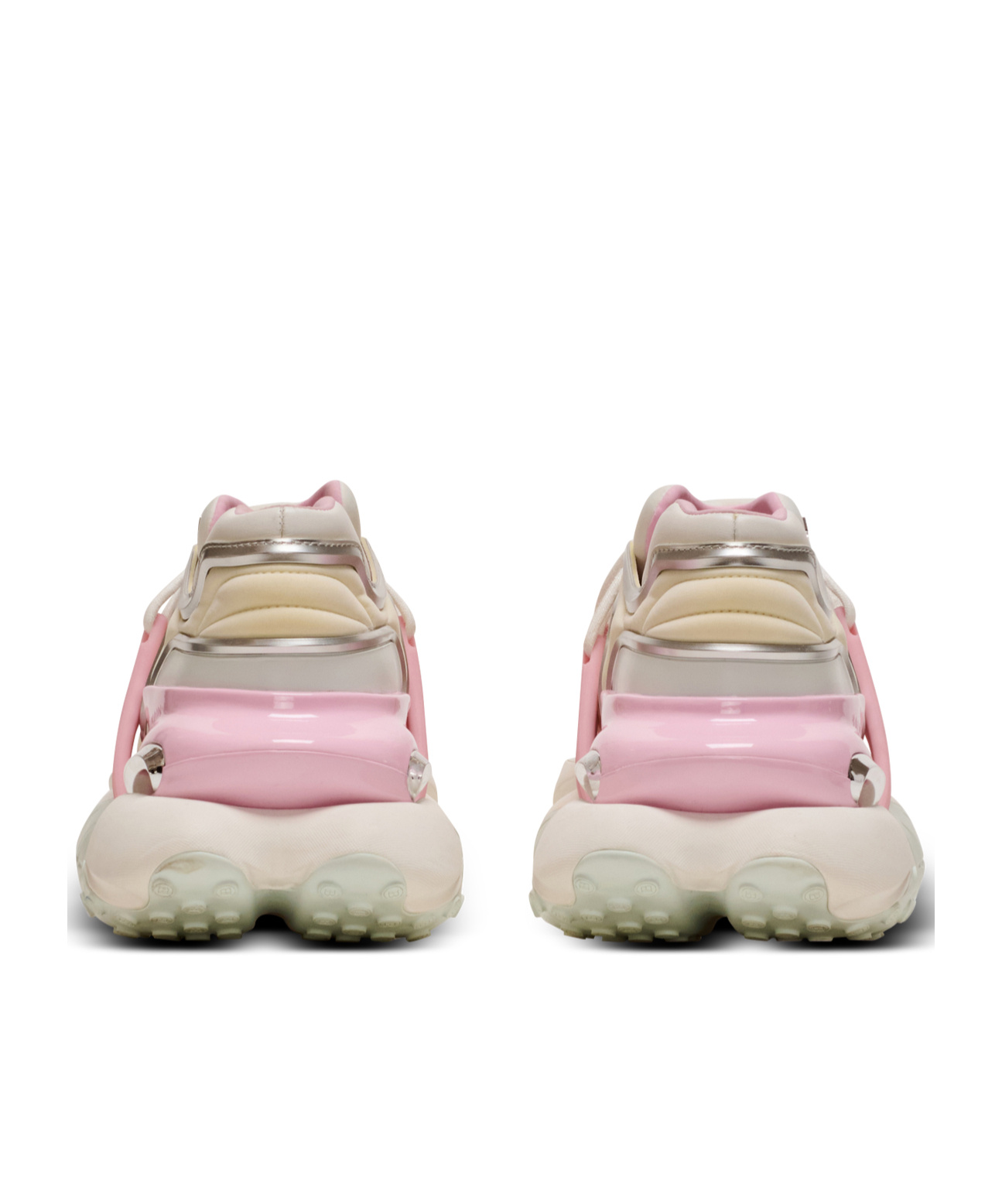 Shop Balmain Unicorn Wave Trainers In Neoprene And Calfskin In Nude