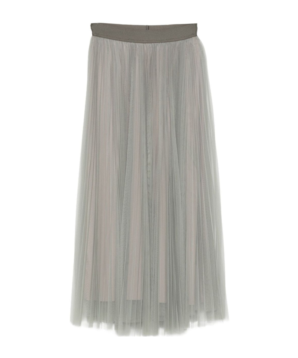 Forte Forte Midi A-line Tulle Pleated Skirt In White
