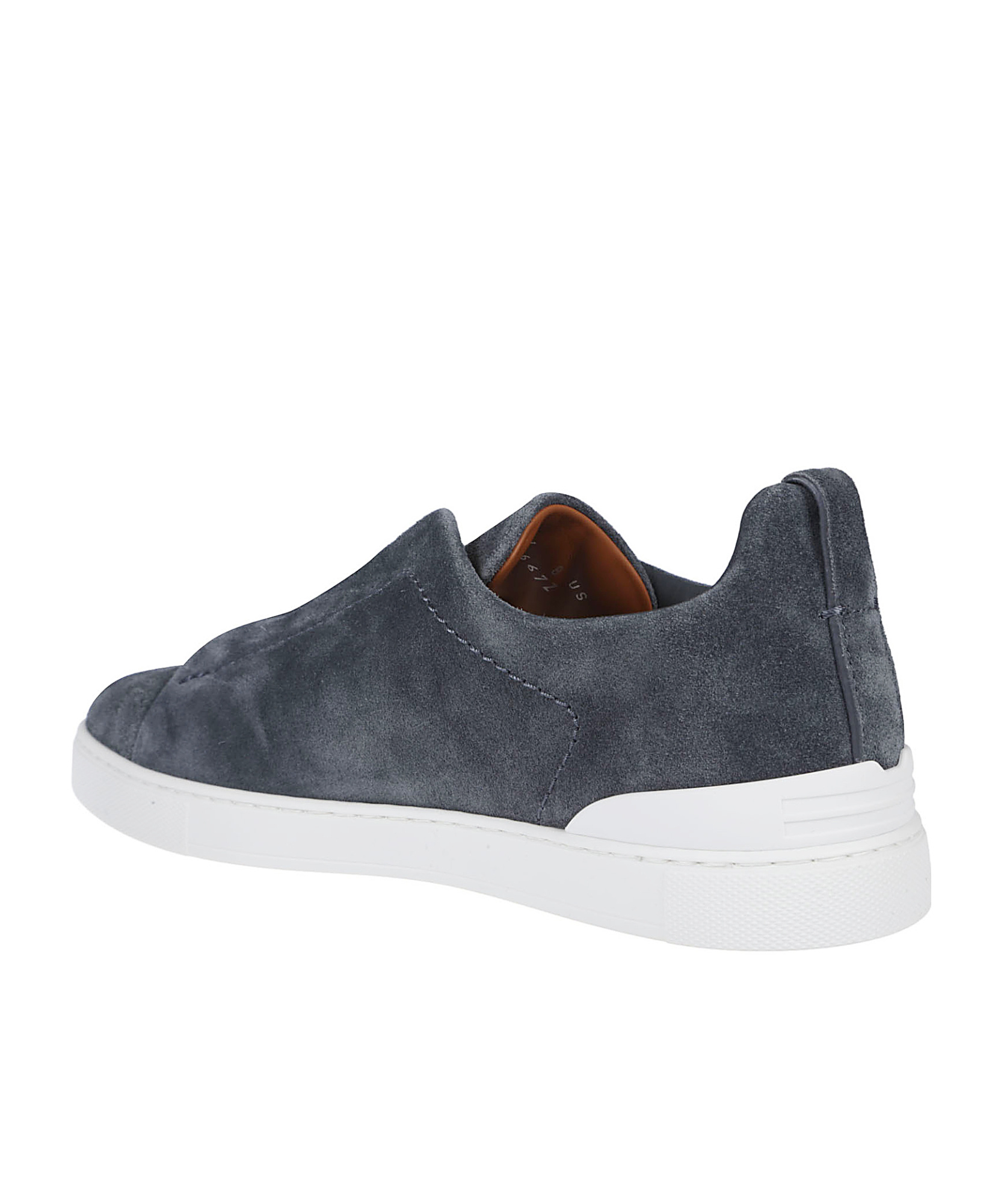 Zegna Low-cut Lace-up Sneakers In Gray