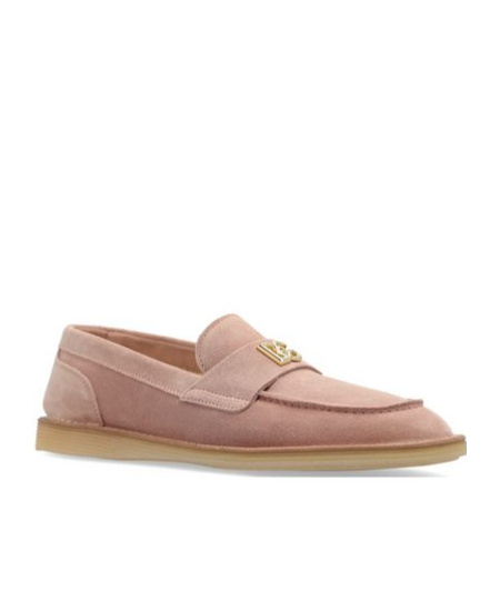 Dolce & Gabbana Suede Leather Moccas In Brown