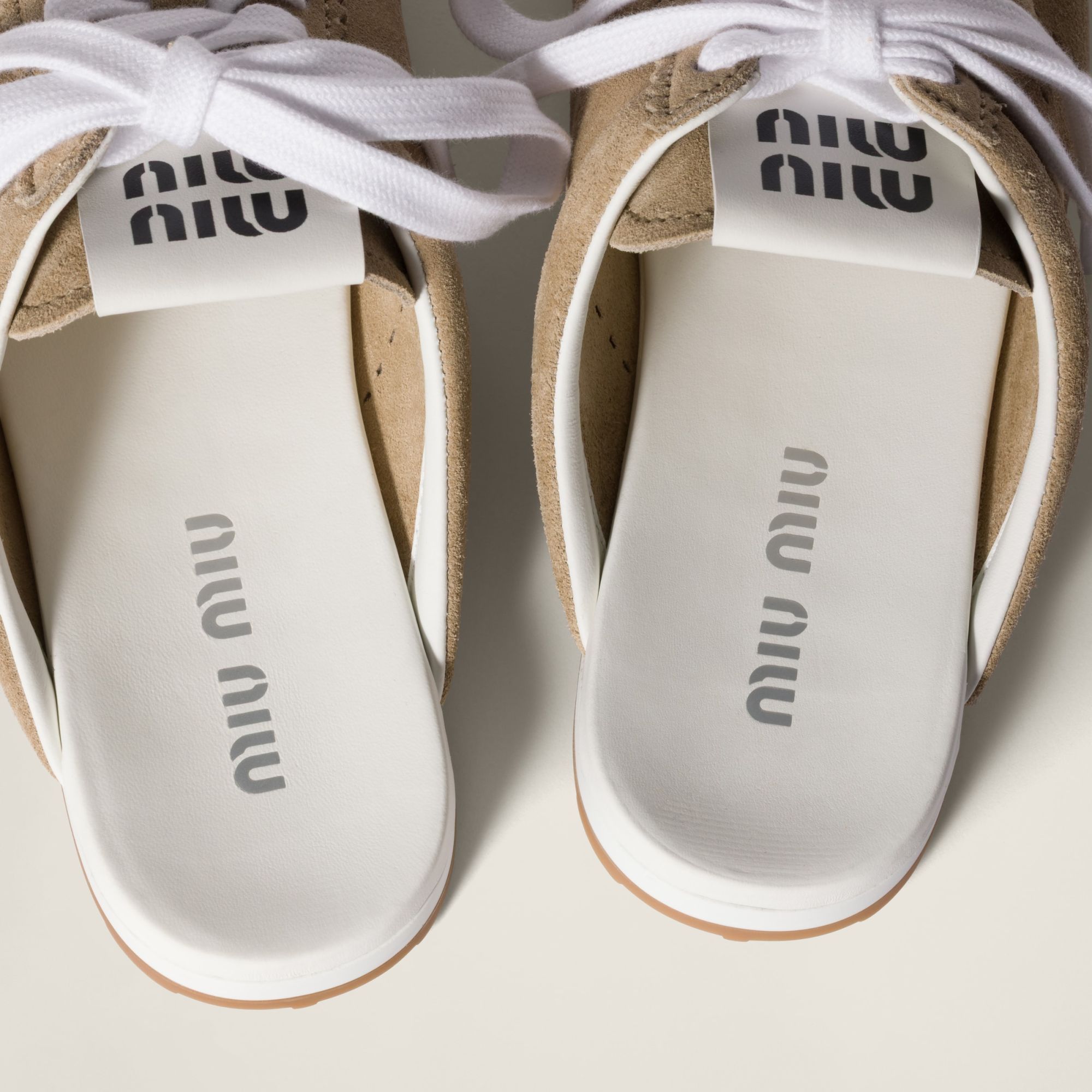 MIU MIU PLUME SUEDE MULES