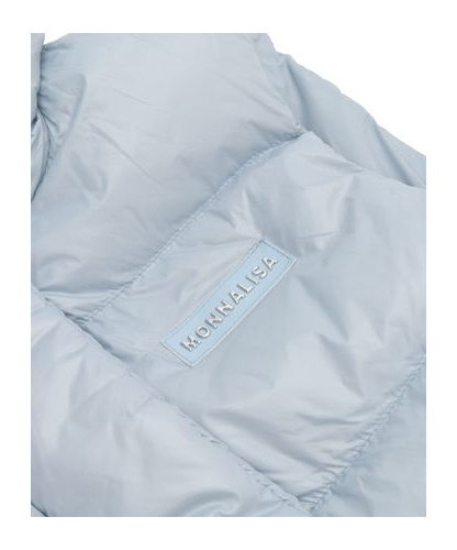 Monnalisa Logo-lettering Padded Gilet In Gray