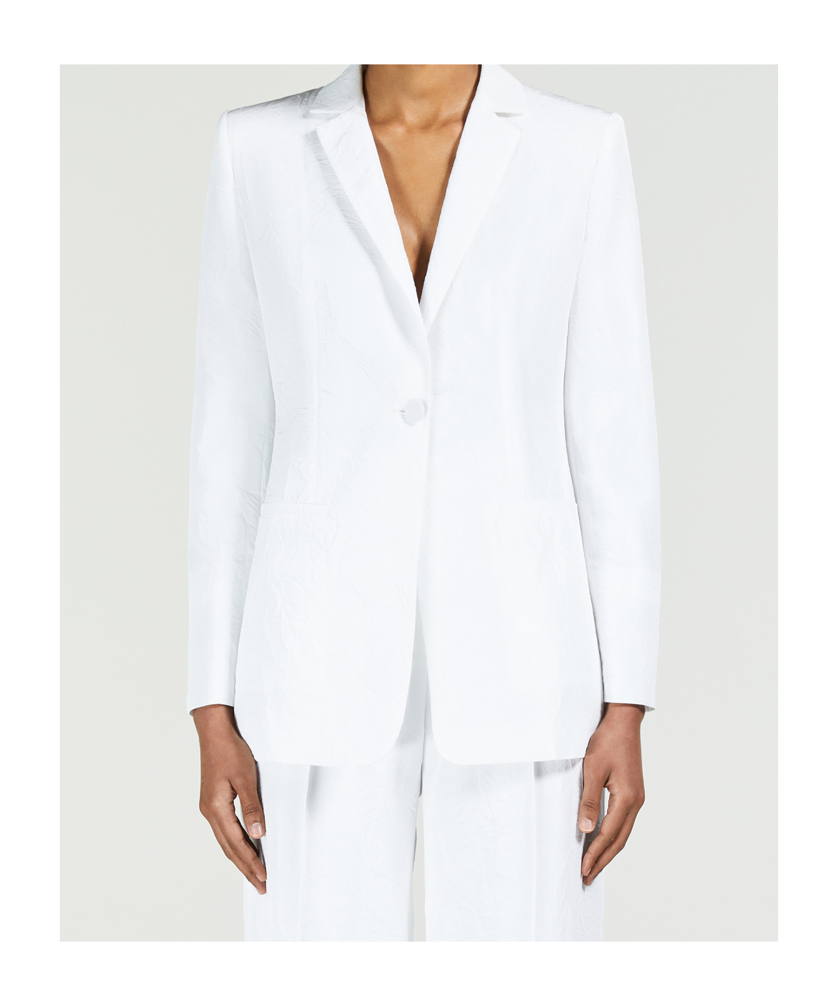 Max Mara Single-breasted Blazer In White