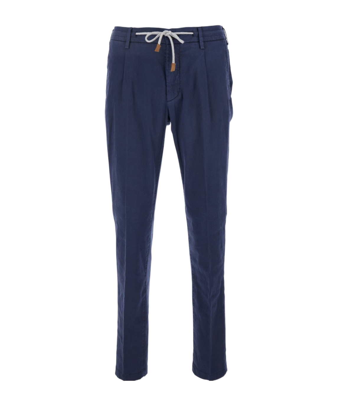 Eleventy Blu Drawstring Waist Pants In Blue