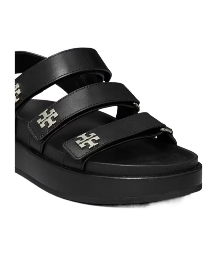 Tory Burch Kira Slingback Platform Sport Sandal In Black