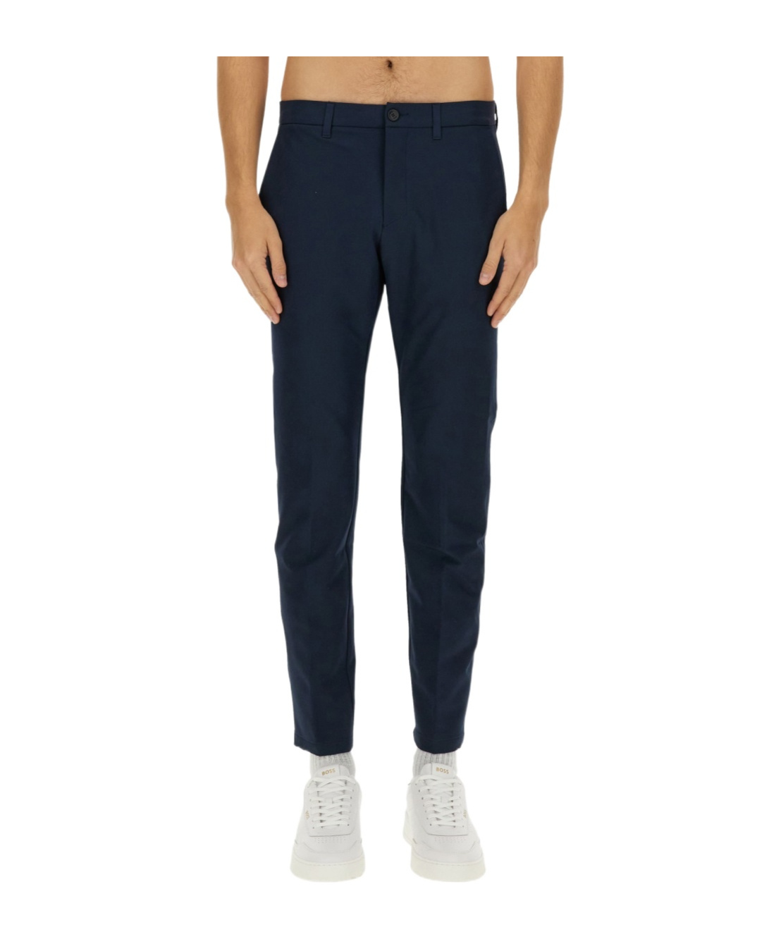 Hugo Boss Belt-loop Casual Pants In Black