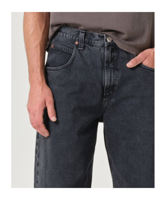 Agolde Gray Jeans In Regenerated Denim In Black