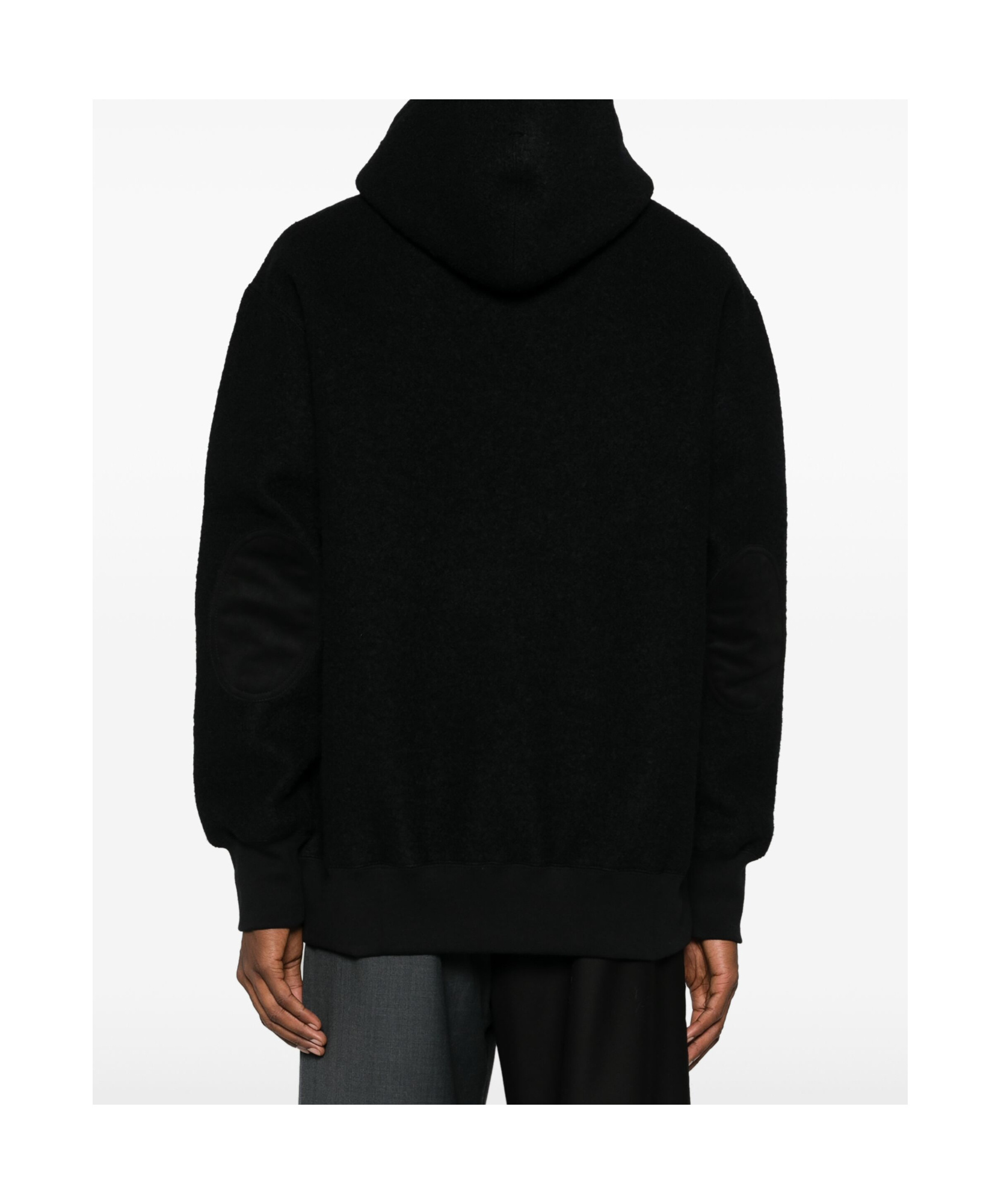 Junya Watanabe Felted Hoodie In Black