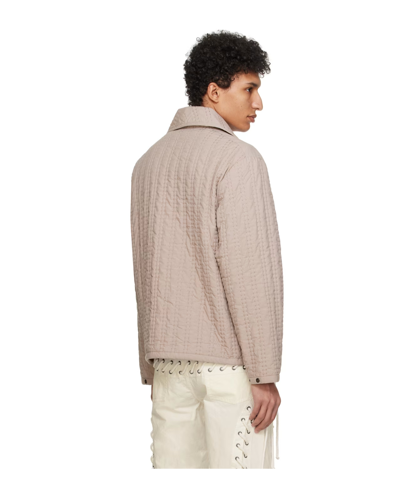 Craig Green Decorative-stitching Cotton Jacket In Gray