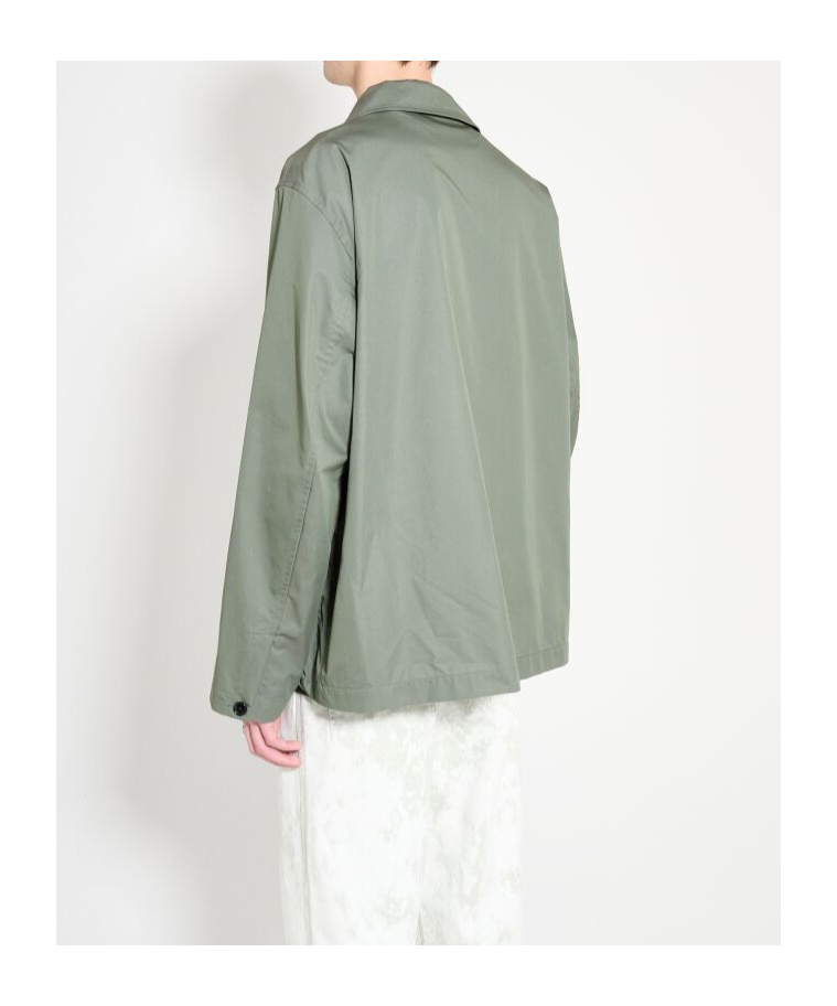 Lemaire Cotton Blend Multipocket Overshirt In Gray