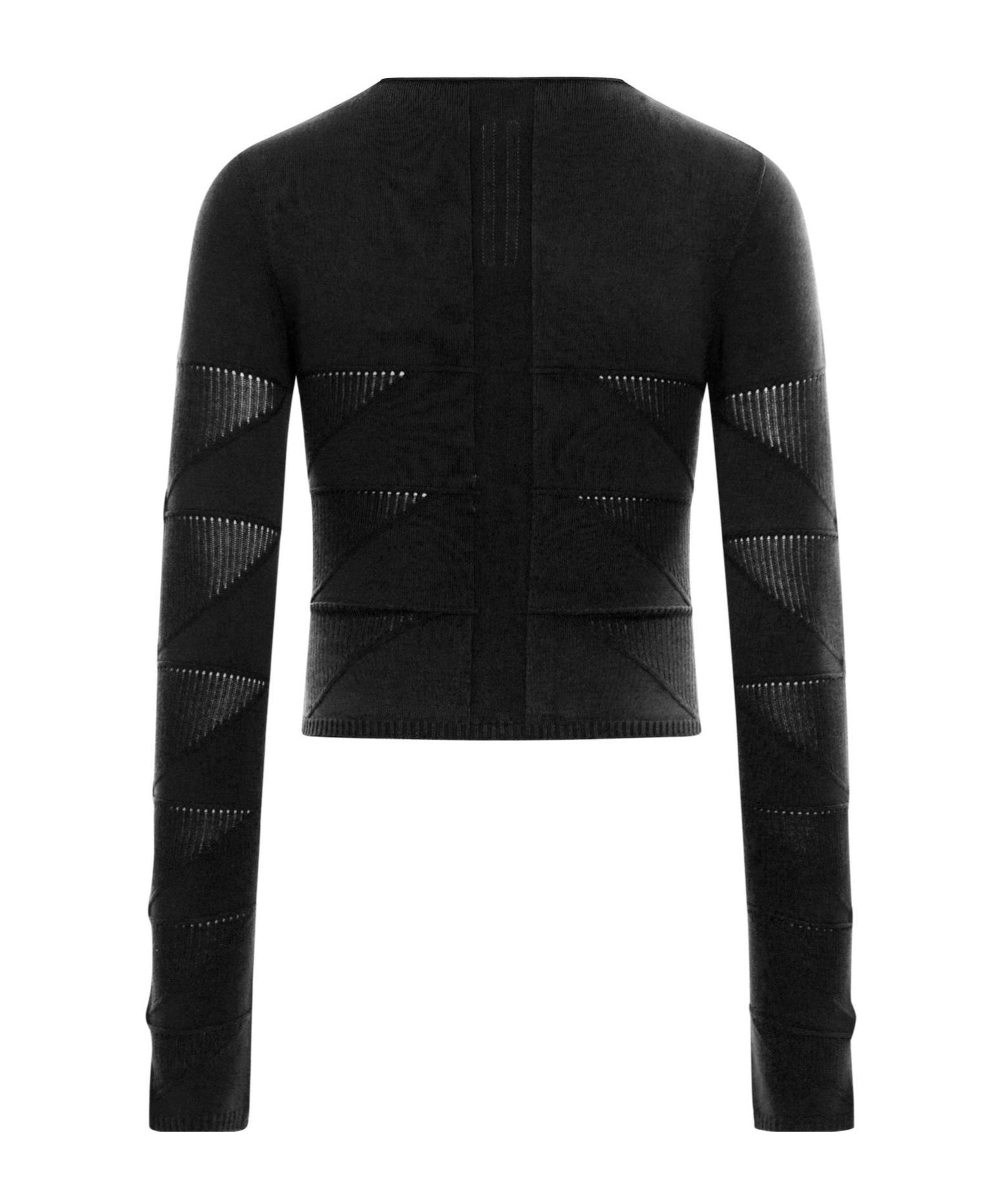 Rick Owens Viscose Sweater With Ribbed Workmanship In Black