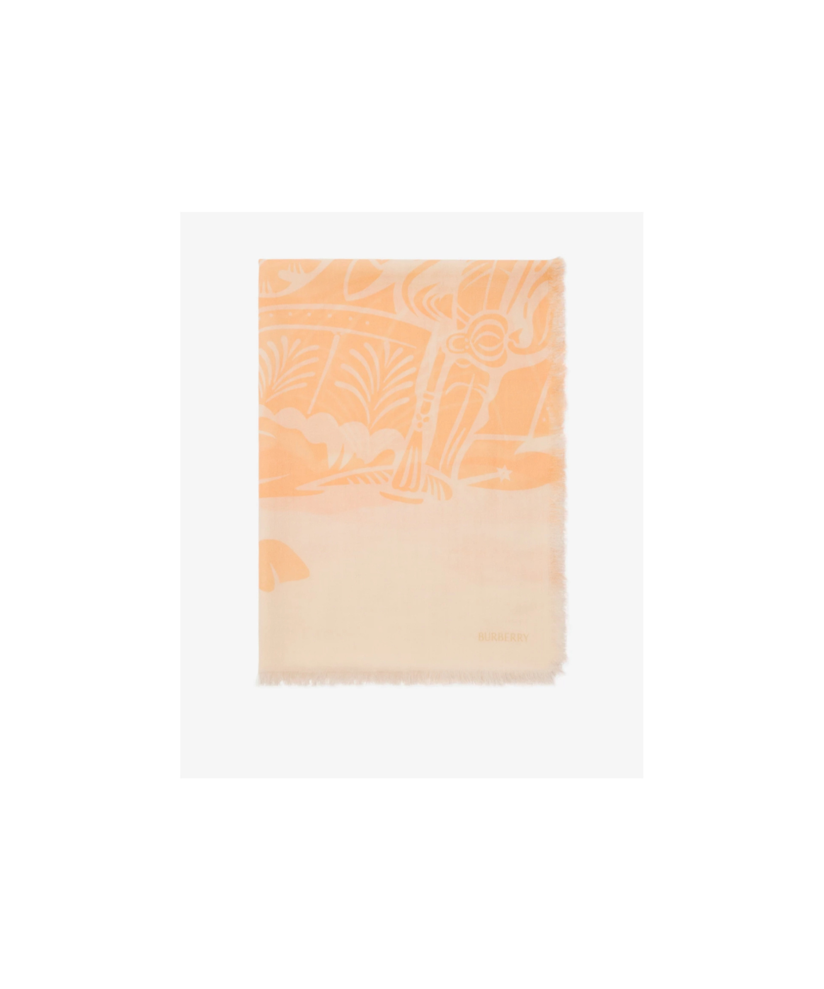 Burberry Ekd Wool Scarf In Nude