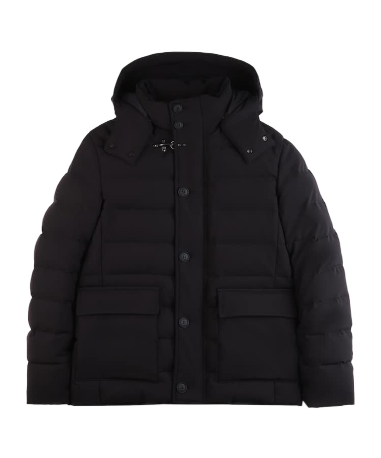 Fay Long-sleeved Down Jacket In Black