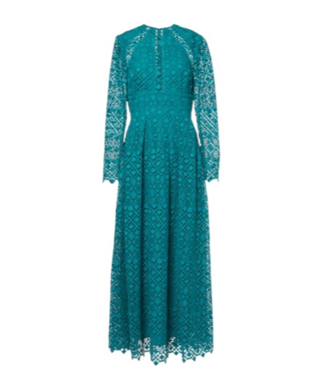 Elie Saab Macramé Gown In Green