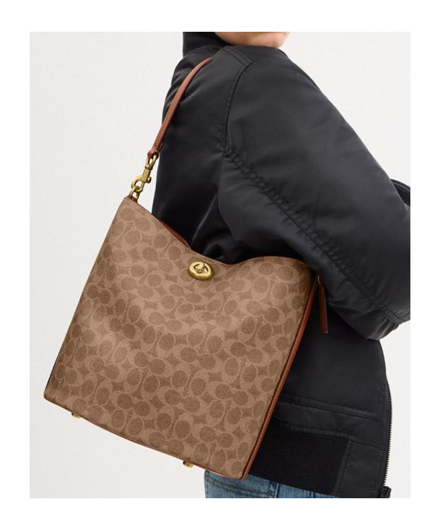 Coach Willow Bucket Bag And Shoulder Bag In Brown