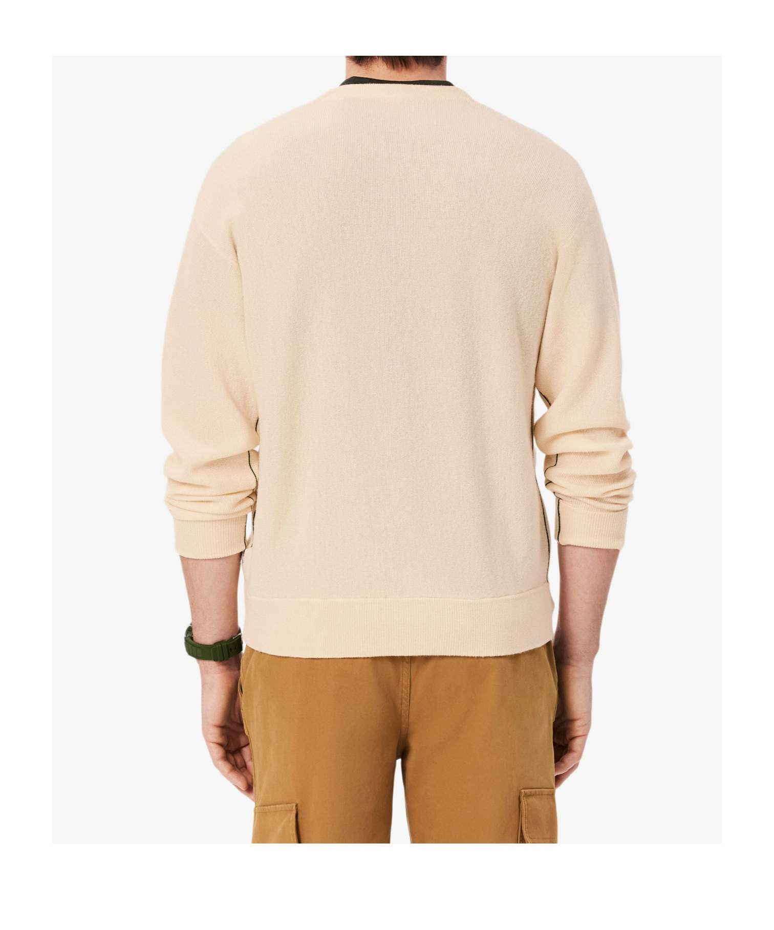 Lacoste Long-sleeved Cardigan In Neutral